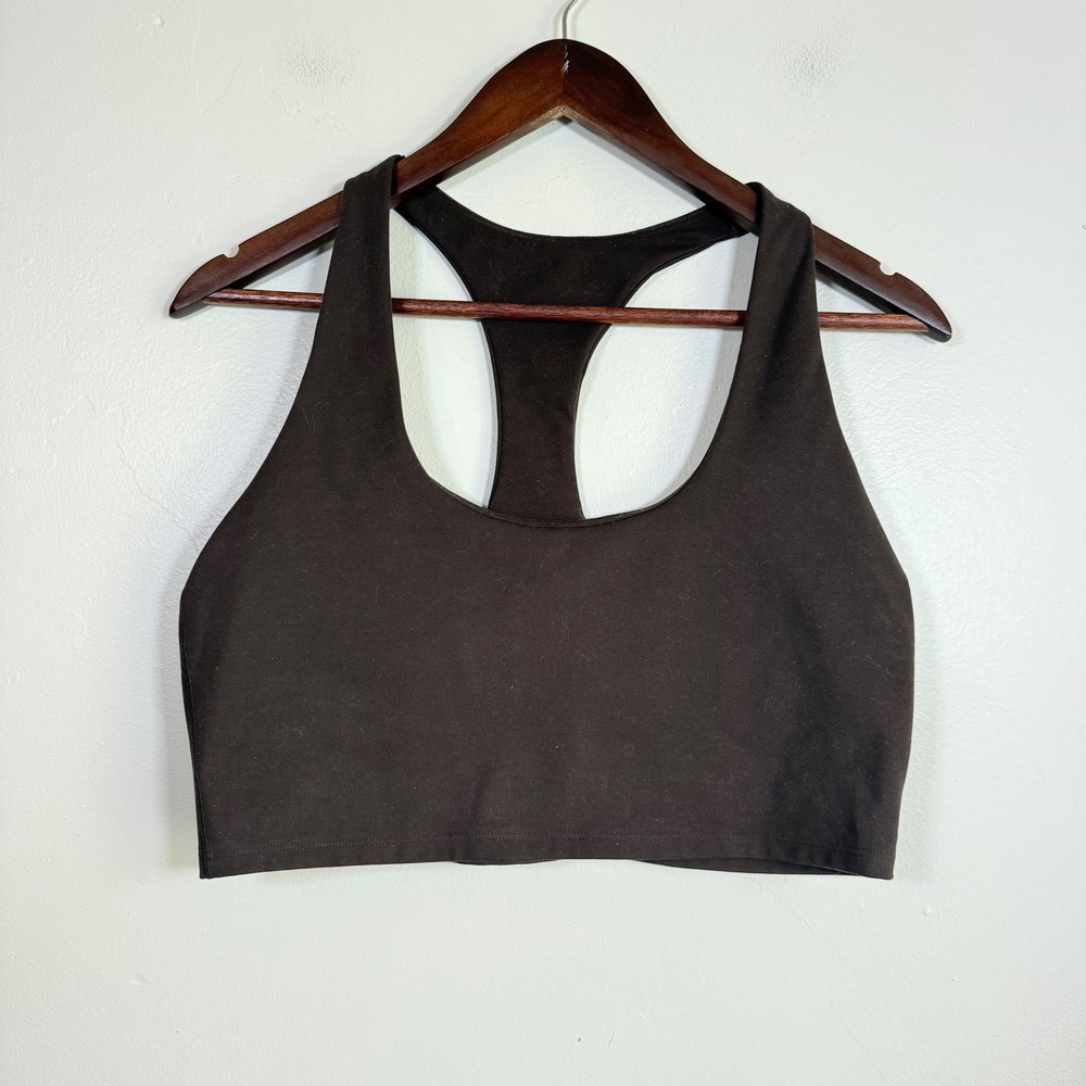 Gap GapFit Racerback Supportive Activewear Sports Bra Size Large Dark Brown